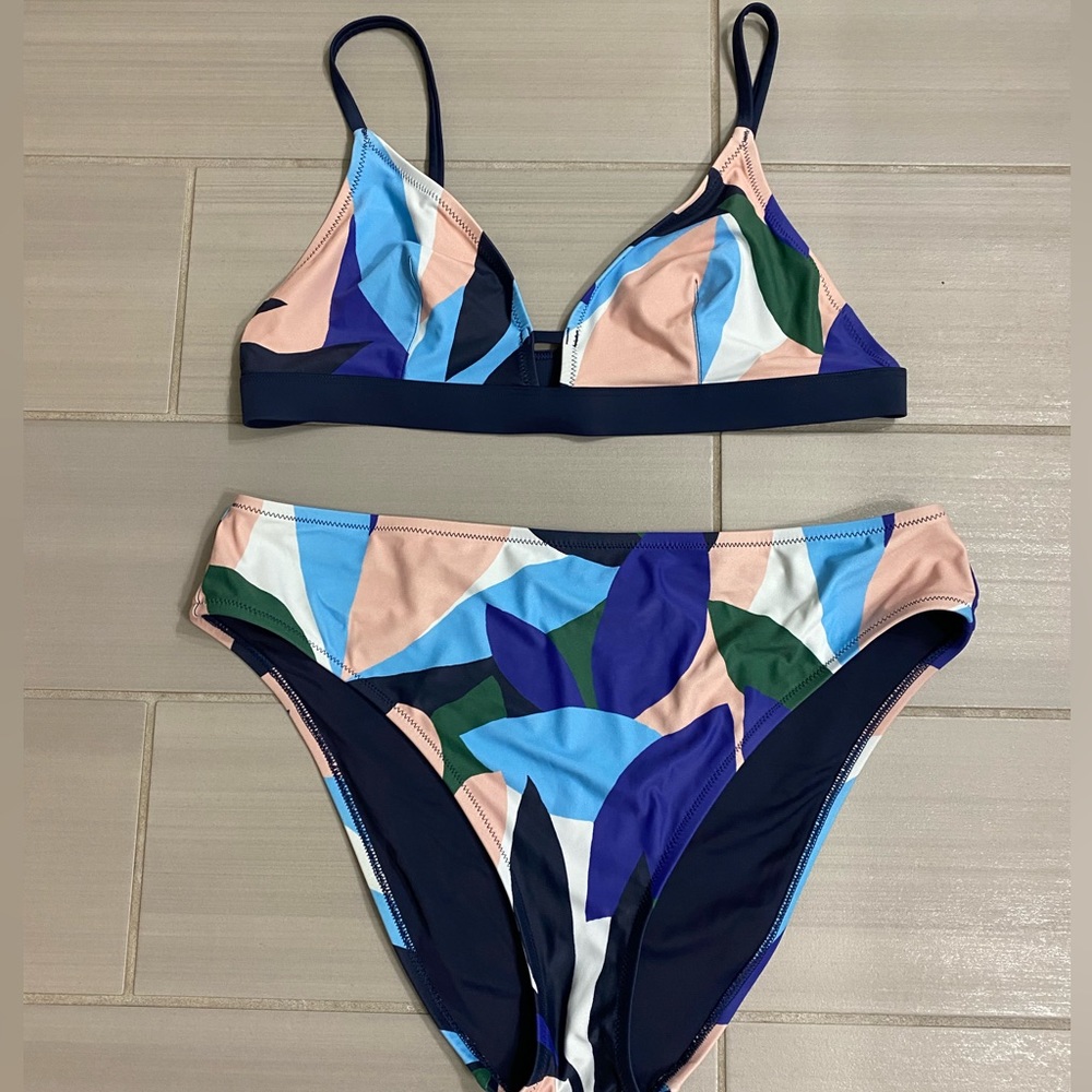 Lively The Bralette & High Waist Swim Retro Floral Print